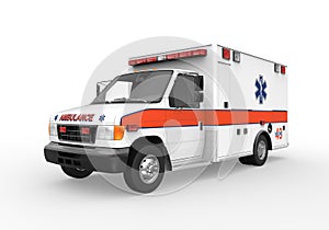 Ambulance Isolated on White Background