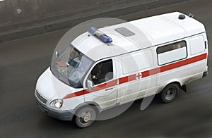 Ambulance rescue ambulance car driving fast