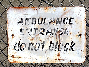 Ambulance sign