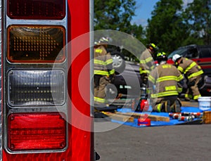 Ambulance siren lights from ba