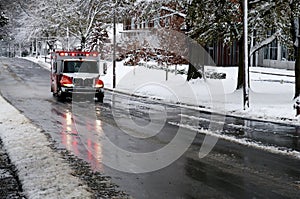 Ambulance on a Snowy Day