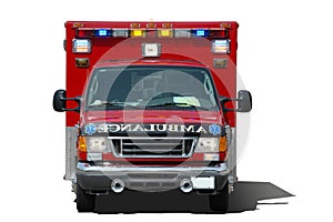 Ambulance ssolated on a white
