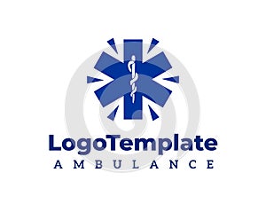 Ambulance symbol vector logo template