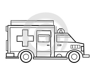 Ambulance Truck kids educational coloring pages