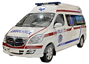 Ambulance van isolated photo