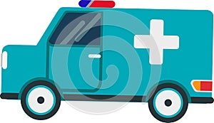 Ambulance vector on a white background