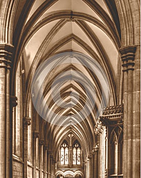 Ambulatory Ceiling in Wells Cathedral HDR