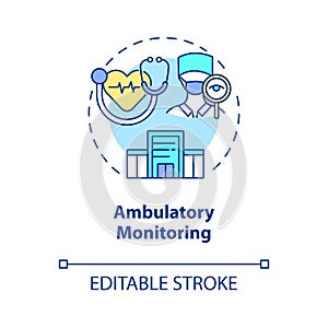 Ambulatory monitoring concept icon