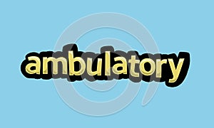 AMBULATORY writing vector design on a blue background