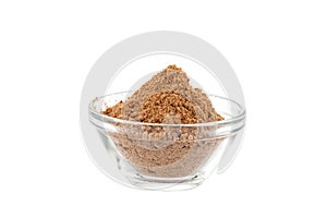 Amchur powder in glass bowl