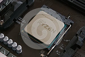 AMD CPU Ryzen on Mainboard