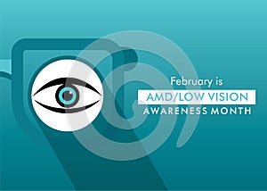 AMD or low vision awareness month concept design photo