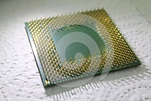 Amd processor cpu close-up for computer
