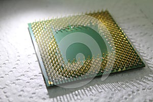 Amd processor cpu close-up for computer