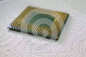 Amd processor cpu close-up for computer