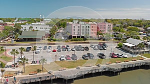 AMELIA ISLAND, FL - APRIL 1, 2018: Coastline of Fernandina Beach