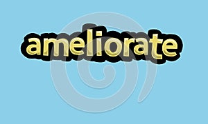 AMELIORATE writing vector design on a blue background
