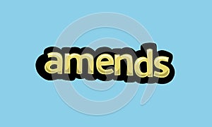 AMENDS writing vector design on a blue background