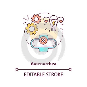 Amenorrhea concept icon