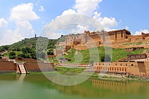 The Amer or Amber Fort overlooking Maota Lake