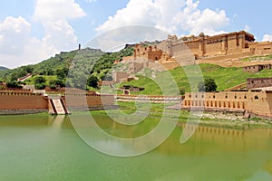 The Amer or Amber Fort overlooking Maota Lake