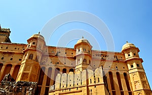 Amer fort landscape, amer town, outskirt Jaipur Rajasthan India