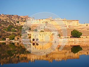 Amer Fort & Maota Lake, Jaipur, Rajasthan, India