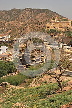Amer village from Amber palace, Jaipur, India.