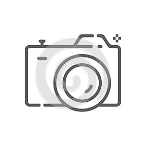 Ð¡amera icon. Outline illustration of camera vector icon for web. Web symbol for websites and mobile app. Trendy design. Vector