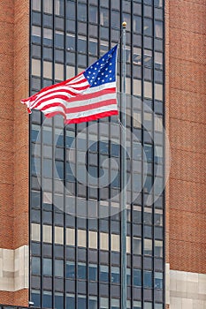 Ameracan Flag over Independence Hall - Philadelphia