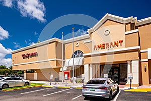 Amerant Bank Aventura Florida blue sky background photo