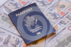 Amercian passport and American money