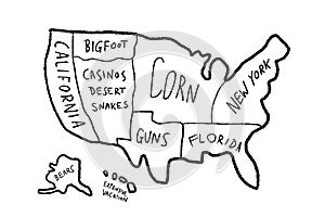 America according to Europeans - meme map