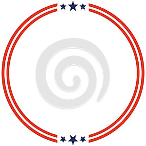 America American Flag Circle Frame Banner Badge Design Vector Template