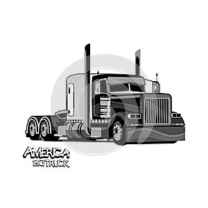 America big truck illustration vector