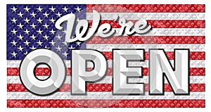 America Open for Business Art Logo Flag