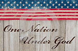 America patriotic message one nation under God photo