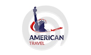 America traval logo template