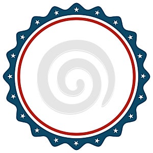 America United States Round Circle Label Badge Design Template