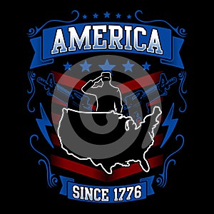 American Since 1776, veteran illustration