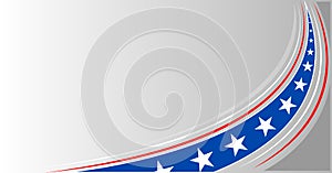 American abstract flag banner background.