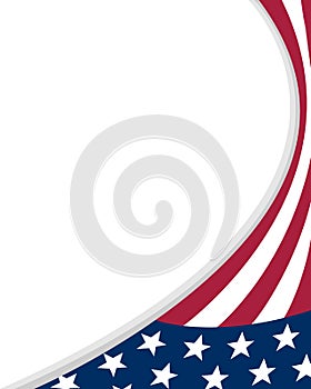 American abstract flag corner patriotic border