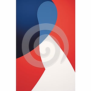 American Abstract Poster With Modern Curvaceous Simplicity