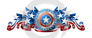 American Background with Shield