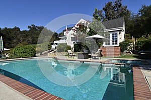 American backyard swimming pool, 2.