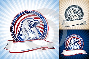 American Bald Eagle Natioal Symbol USA Independence Day Head Set