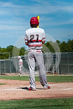 American baseball player up at bat