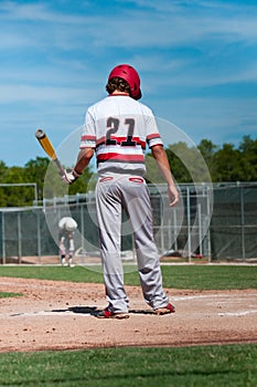 American baseball player up at bat