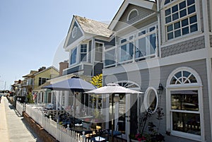 American beach houses on Balboa Island, Orange County - California