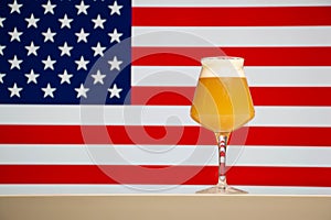American Beer United States Flag Teku Glass photo